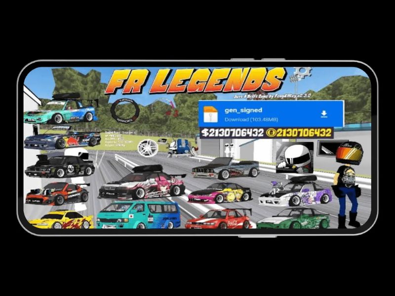 Game Fr Legends Mod có nhiều xe mạnh mẽ