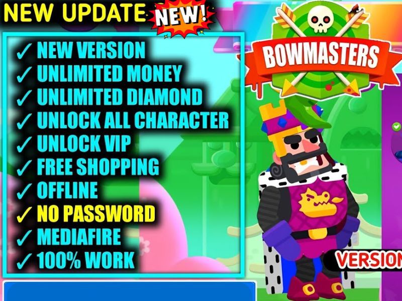 Hack Bowmasters full tiền