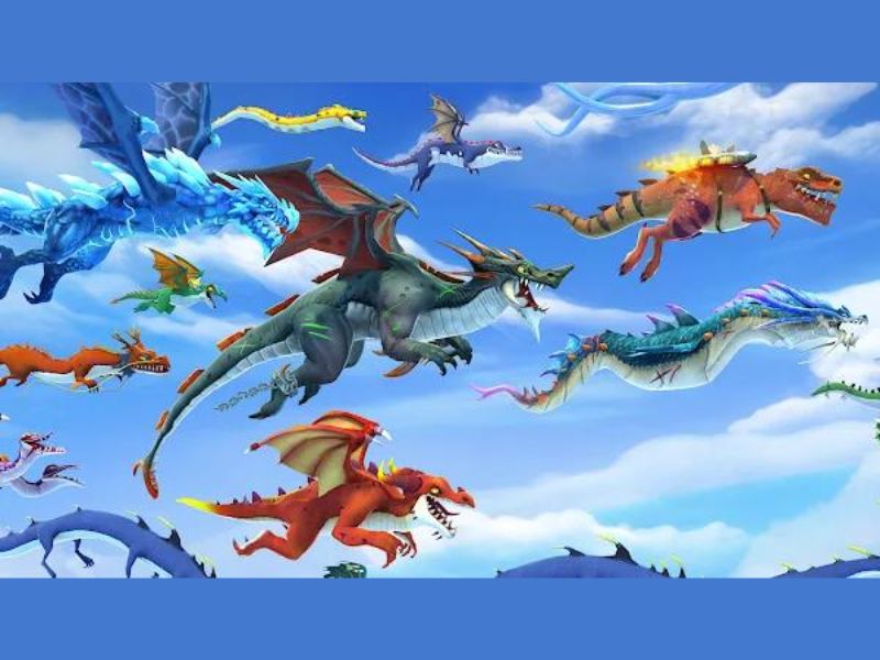 Hack Hungry Dragon cung cấp một bộ sưu tập đa dạng các loài rồng