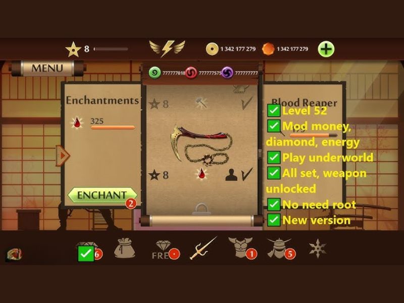 Hack Shadow Knight sở hữu kho vũ khí đa dạng