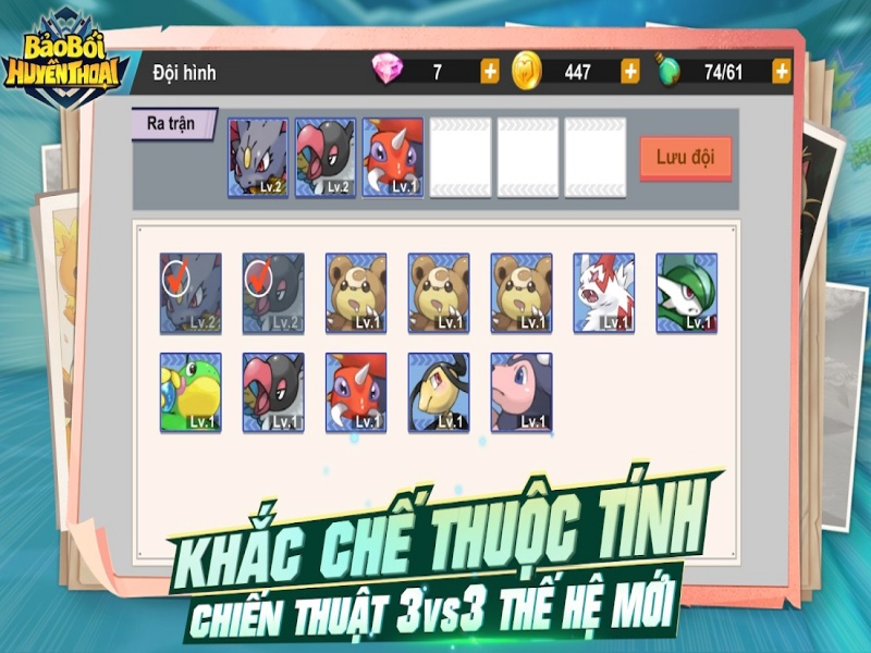 Hệ thống Pokémon đa dạng và tối ưu trong game Bảo Bối Huyền Thoại Apk