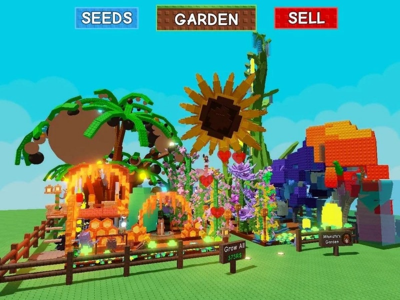 Hệ thống cây trồng đa dạng chủng loại trong Hack Grow A Garden