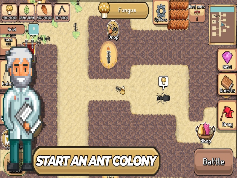 Phong cách đồ họa Pixel Art chi tiết trong Hack Pocket Ants