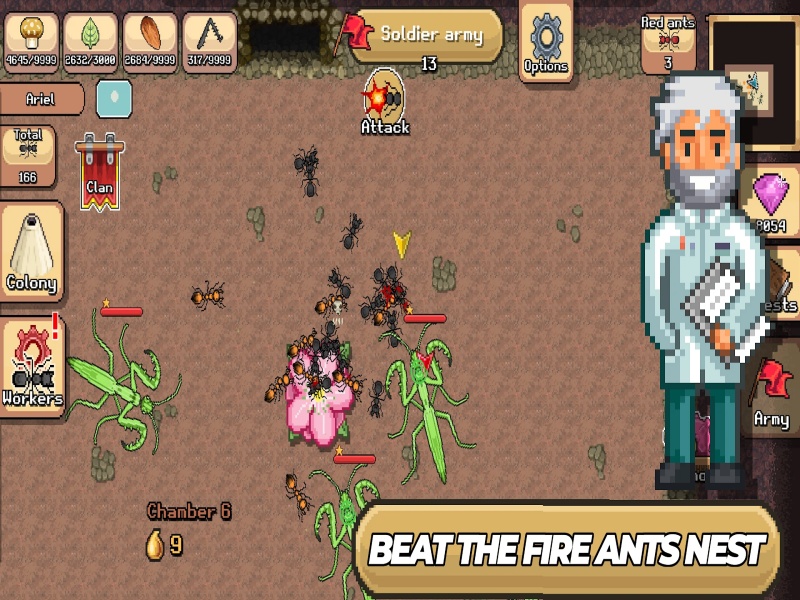 Chiến thuật phòng thủ và xâm lược lãnh thổ trong Hack Pocket Ants