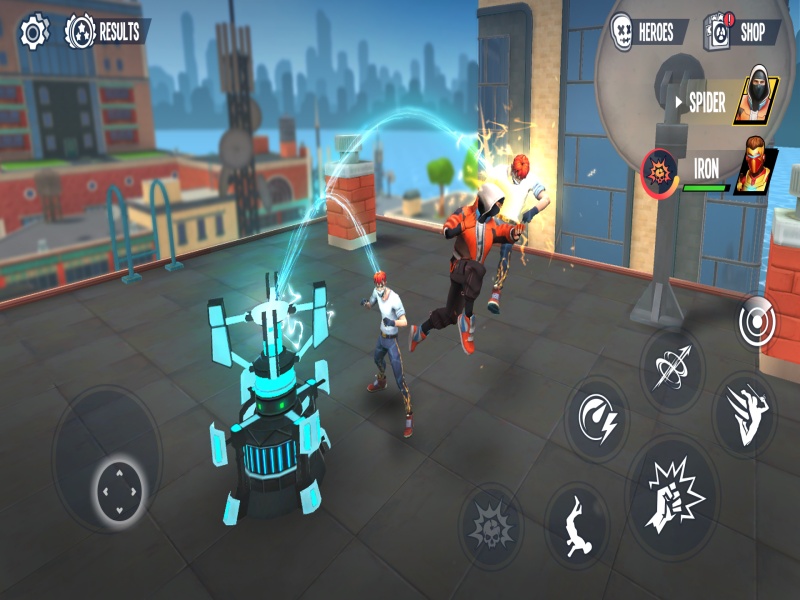 Mở khóa kỹ năng và tiện ích công nghệ trong Hack Spider Fighter 3
