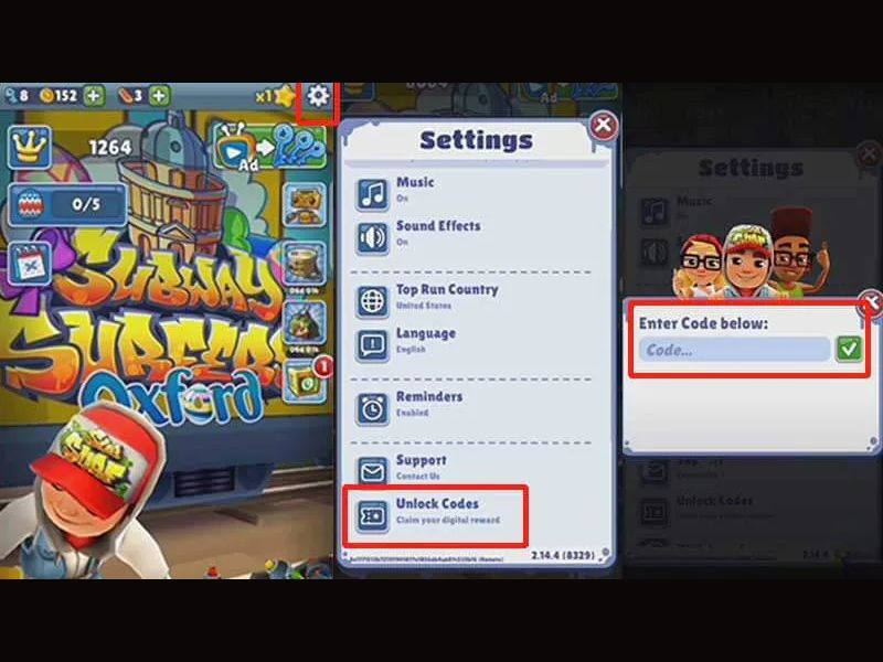 Cách Nhập Code Subway Surfers Trực Tiếp Trong Game