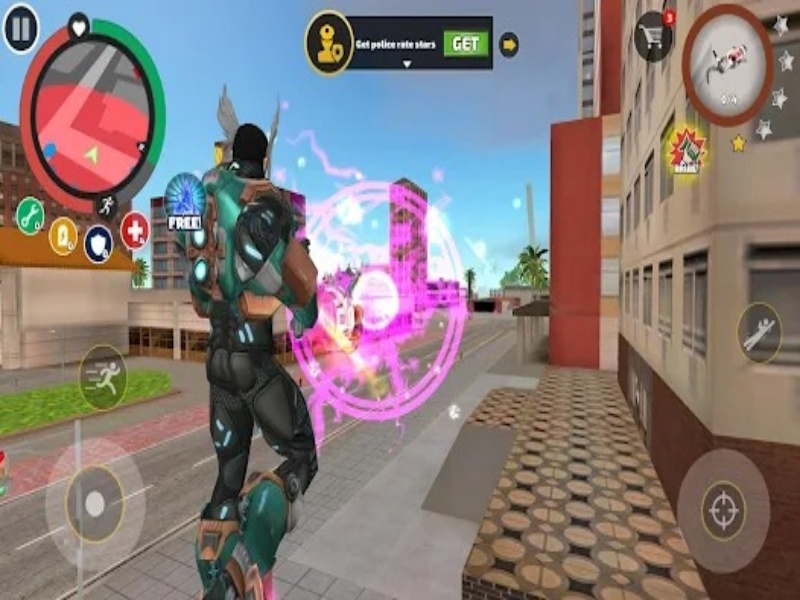 Kho tàng phương tiện di chuyển quân sự Trong Hack Rope Hero Vice Town