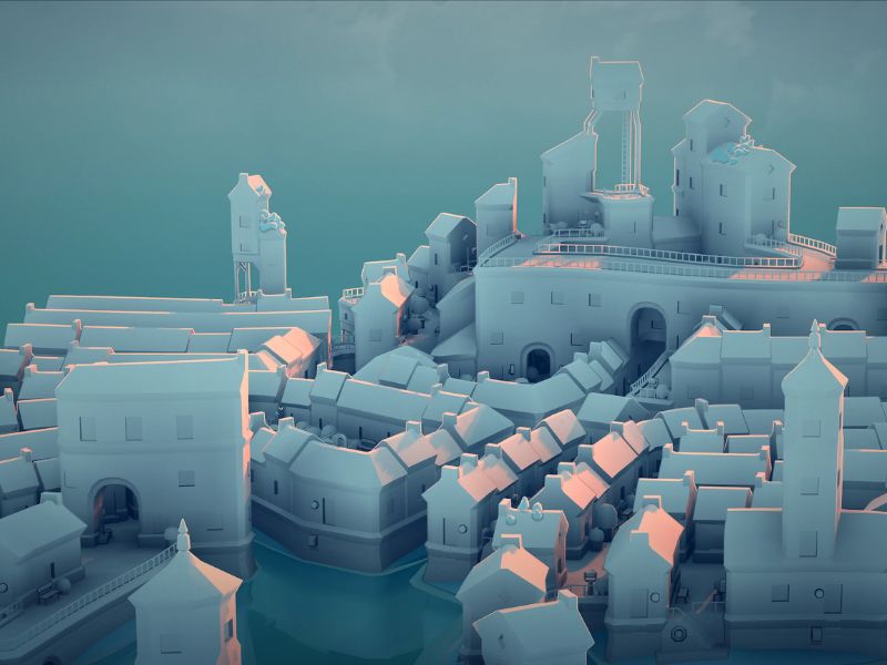Mở rộng thị trấn của bạn một cách tự nhiên trong Townscaper APK