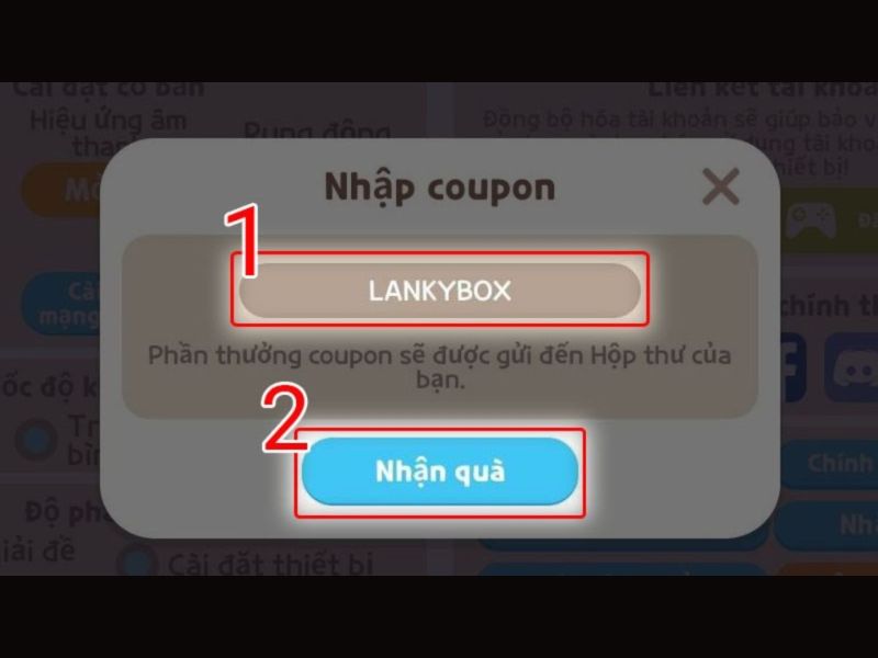 Nhập code Play Together VNG mới nhất > nhấn vào Nhận quà