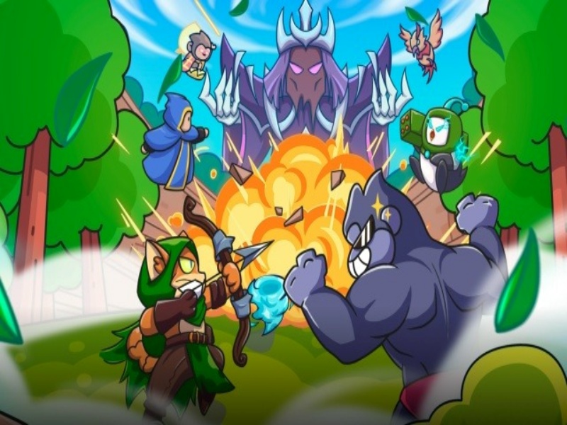 Phiêu lưu diệt quái sinh tồn trong khu rừng bí ẩn trong Game Pull Pull Pull Heroes Mod Apk