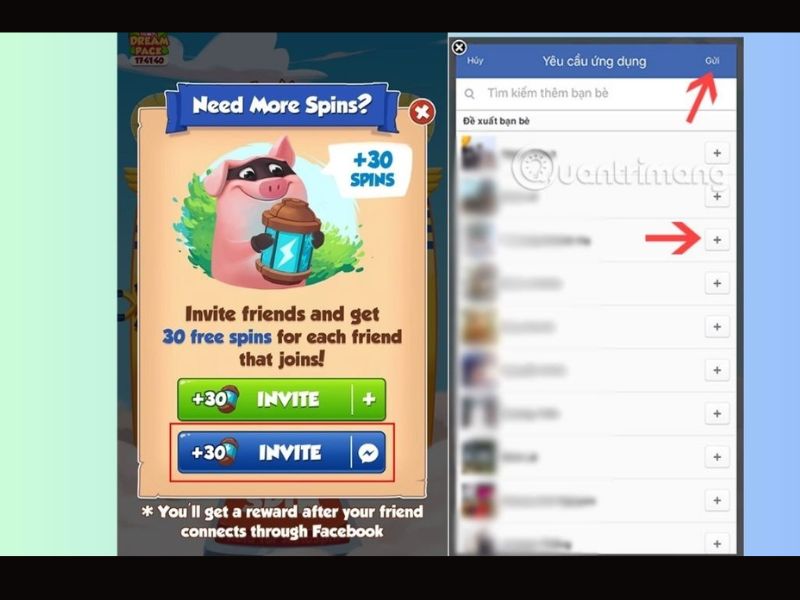 Thông qua link trên Facebook