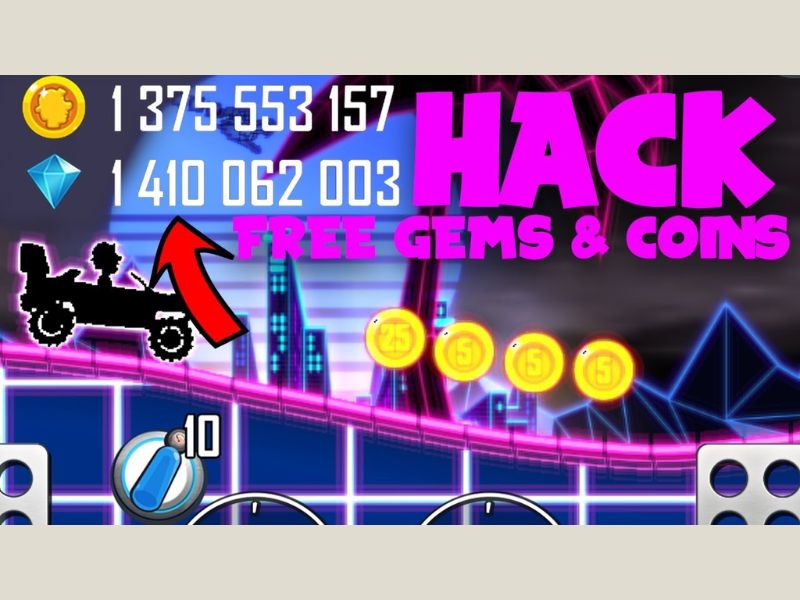 Vô hạn kim cương trong Hack Hill Climb Racing