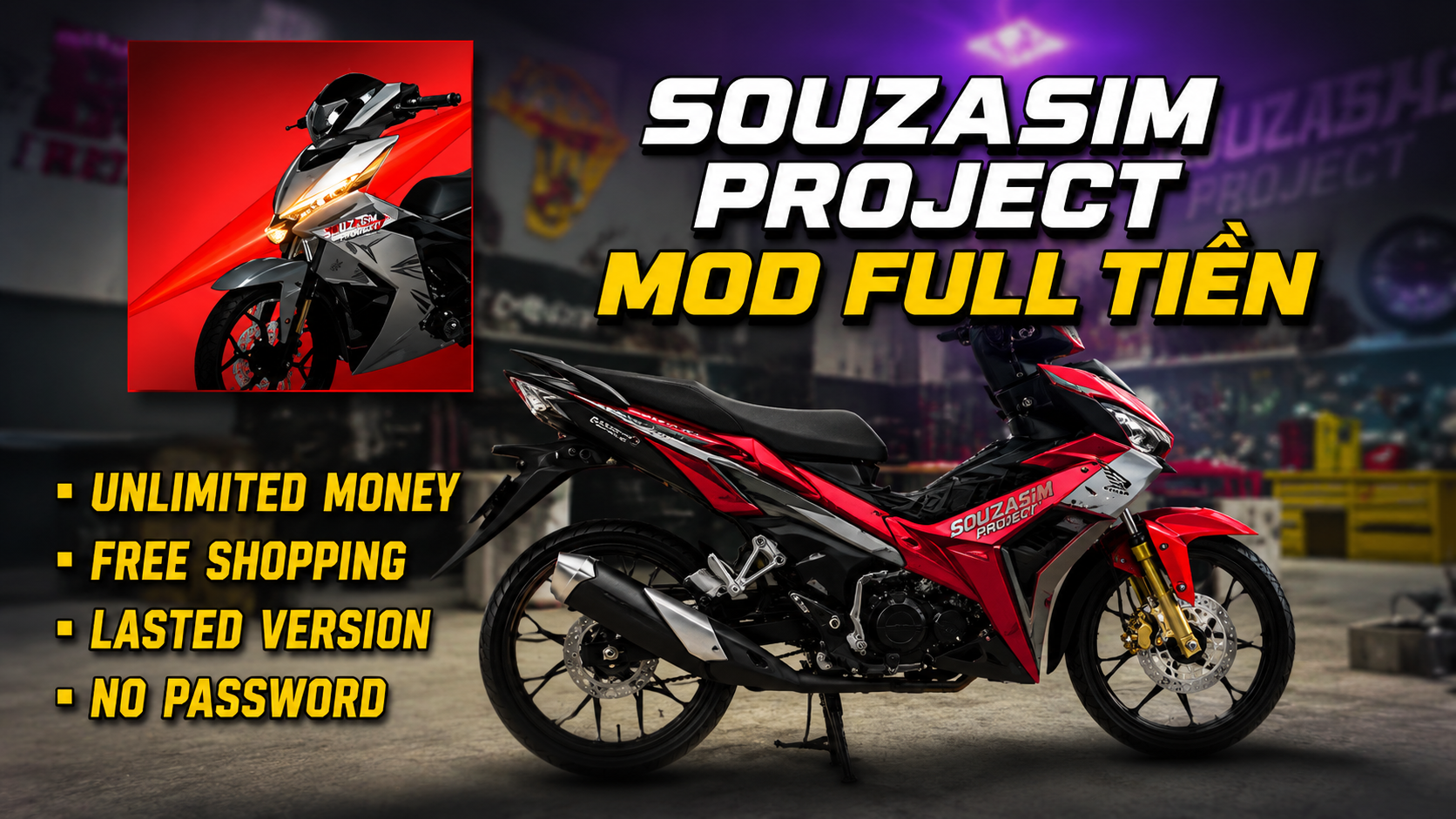 Tính năng SouzaSim Project MOD Full Tiền