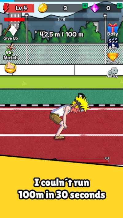 Tap liên tục để tăng tốc runner